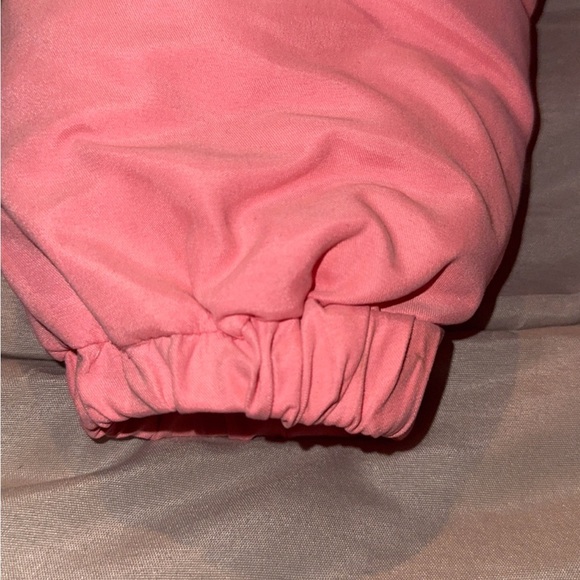 Pink Puffer Jacket with Rhinestone Design - Picture 3 of 4